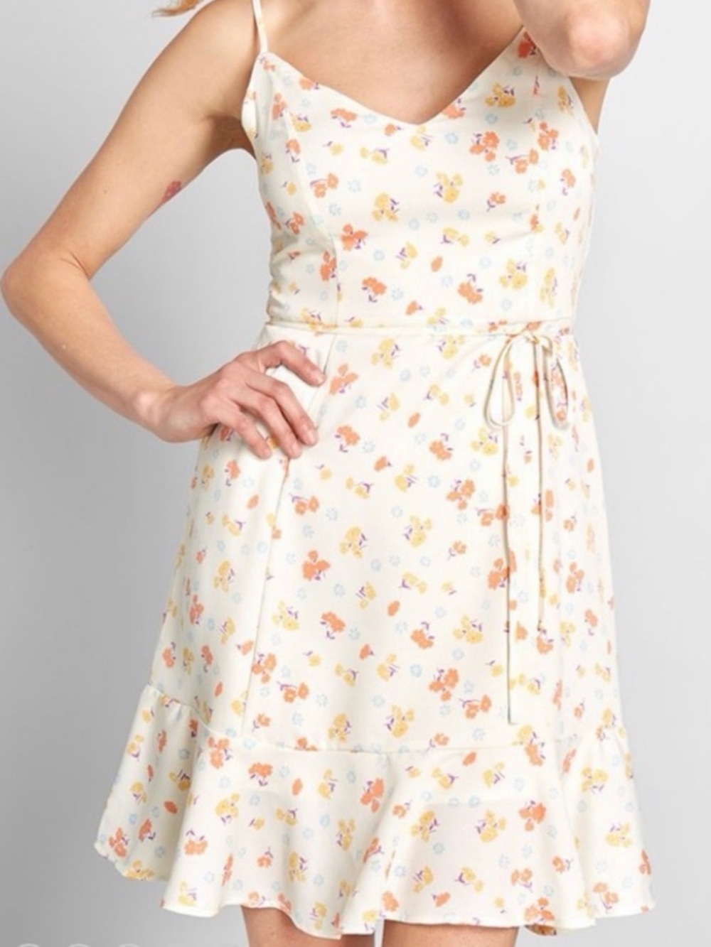 ModCloth Floral MIni Dress Size 12 - Picture 3 of 9